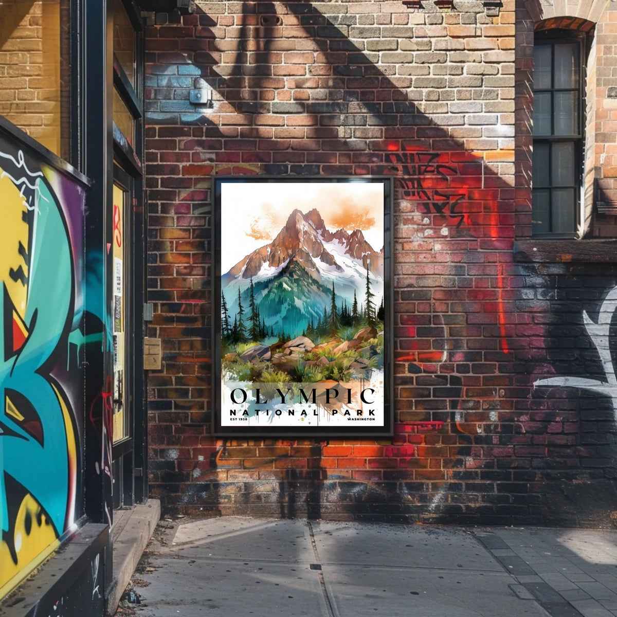 Olympic Watercolor Wall Art Poster