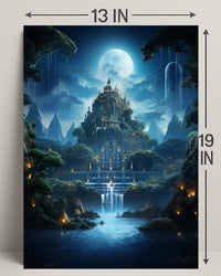Enchanted Moonlit Castle Poster