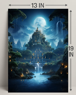 Enchanted Moonlit Castle Poster