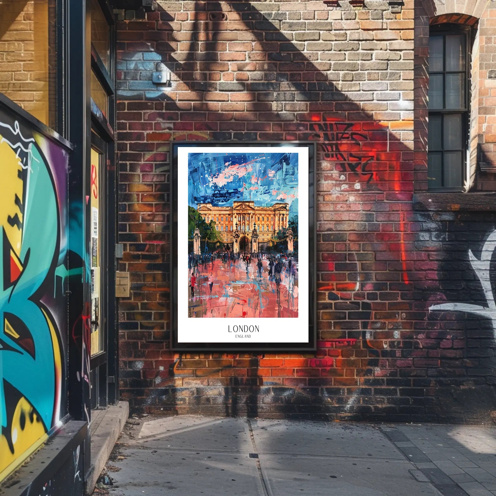 Buckingham Palace Impressionist Art in Vibrant Colors Poster PosterGoat