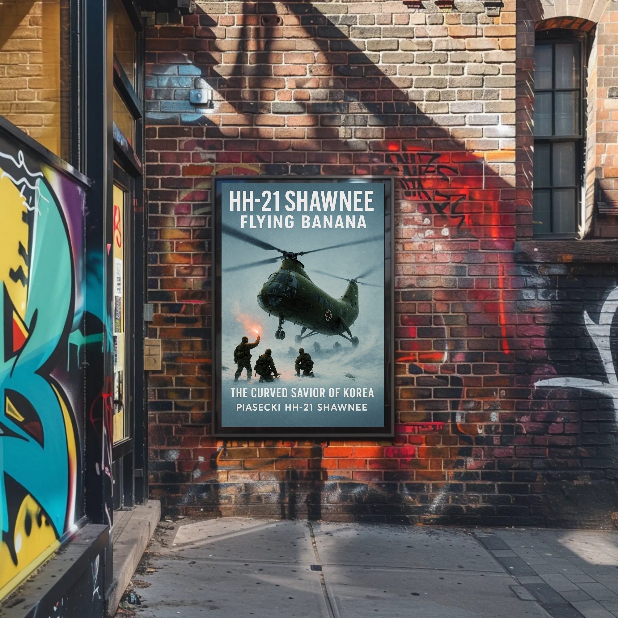 HH-21 Shawnee Flying Banana Poster PosterGoat