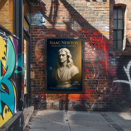 Isaac Newton Unveiling the Universe Poster