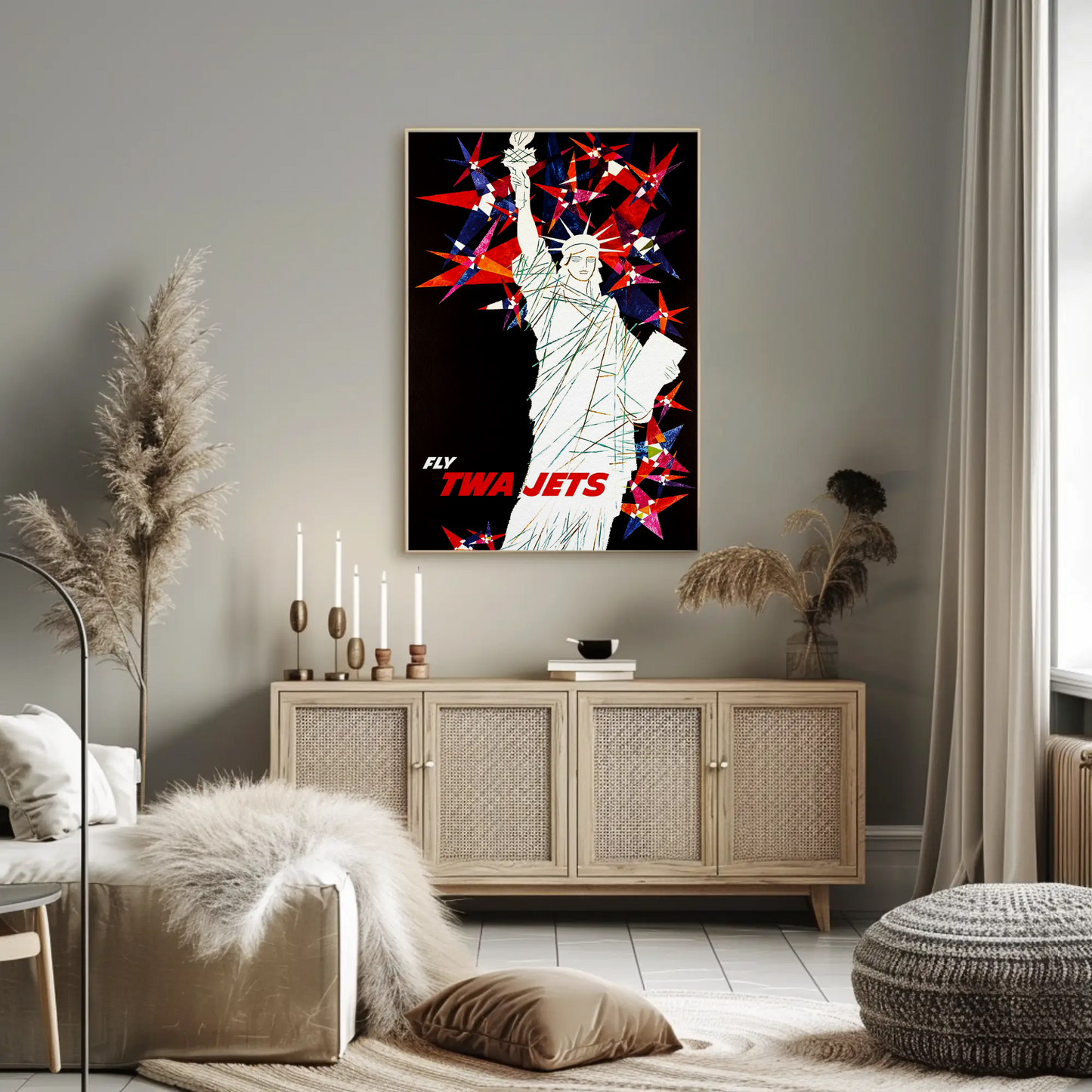 Fly TWA to the Statue of Liberty Travel Poster by David Klein