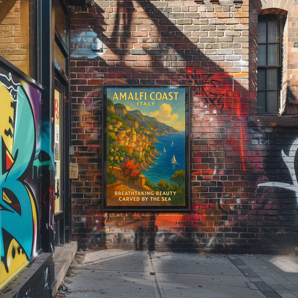 Breathtaking Coastal Beauty Carved by the Sea Poster