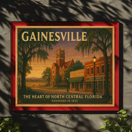 Gainesville Heritage Wall Art Print Decor