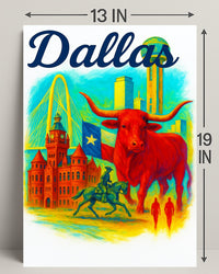 Dallas Landmarks Poster PosterGoat