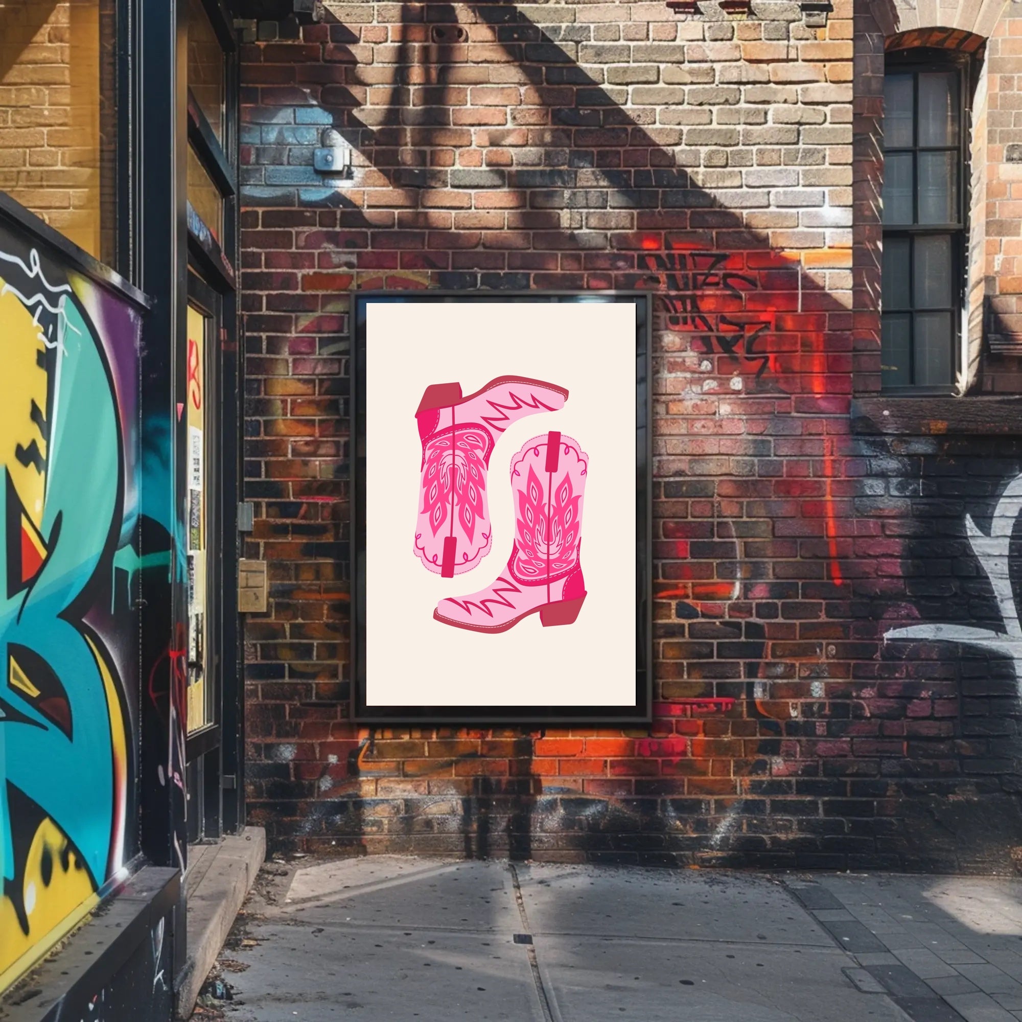 Cowboy Boots Art Print: Abstract or Artistic Poster PosterGoat