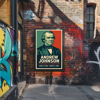 Andrew Johnson 17th President Collectors Lithograph Poster