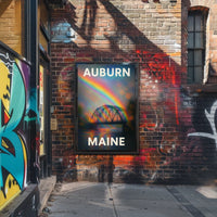 Auburn Maine Rainbow Bridge Photography Wanderlust Poster