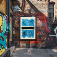 Abstract Blue And Black Composition Poster
