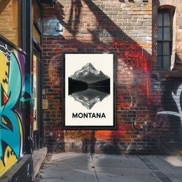 Montana Mountain Reflection Poster
