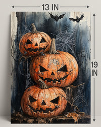Haunted Halloween Pumpkins Poster