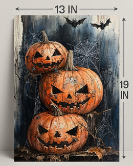 Haunted Halloween Pumpkins Poster