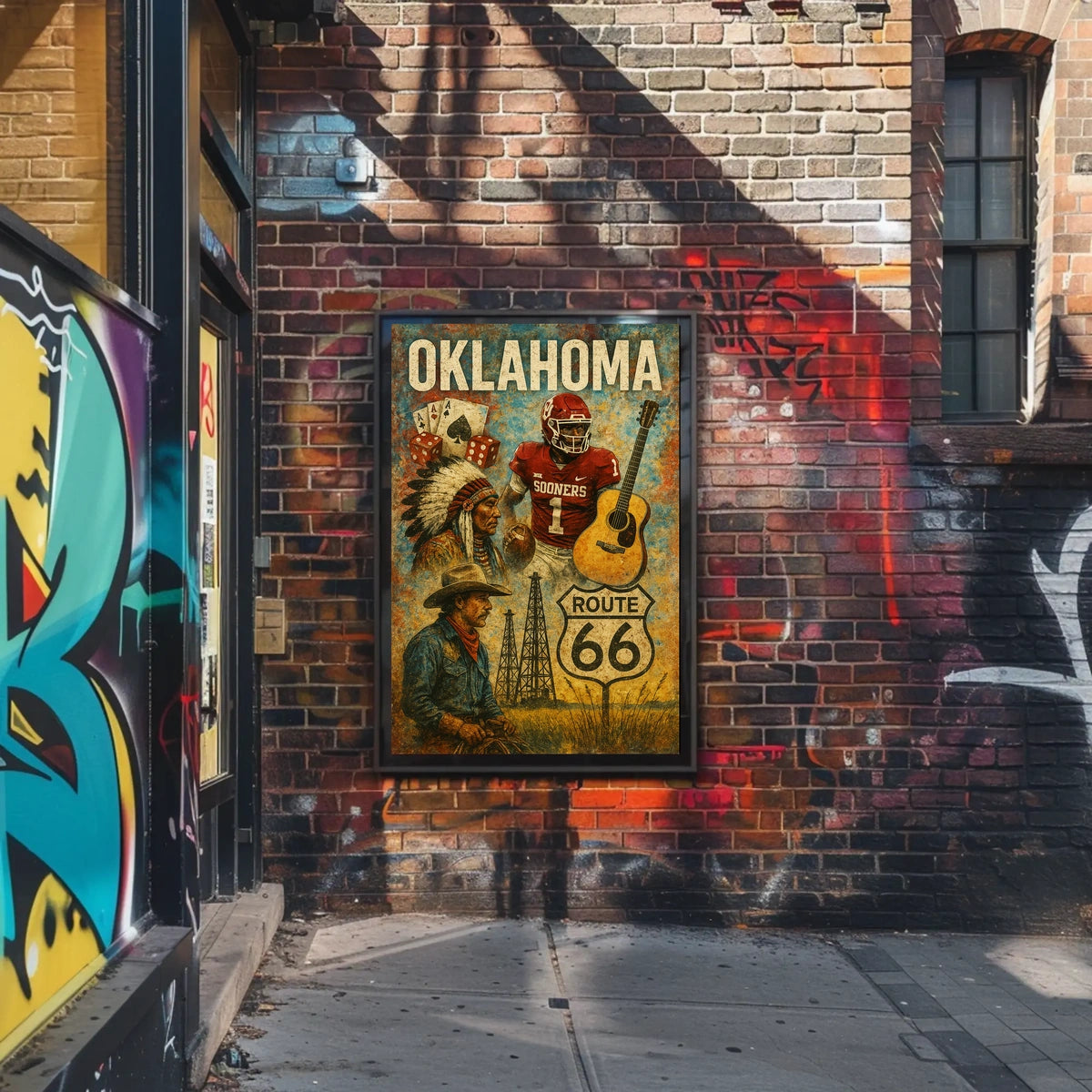 Oklahoma Heritage Collage Poster