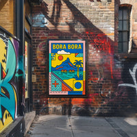 Bora Bora Pop Art Travel Poster PosterGoat