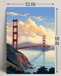 Golden Gate Bridge At Sunset Poster