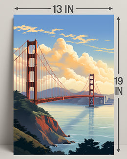 Golden Gate Bridge At Sunset Poster