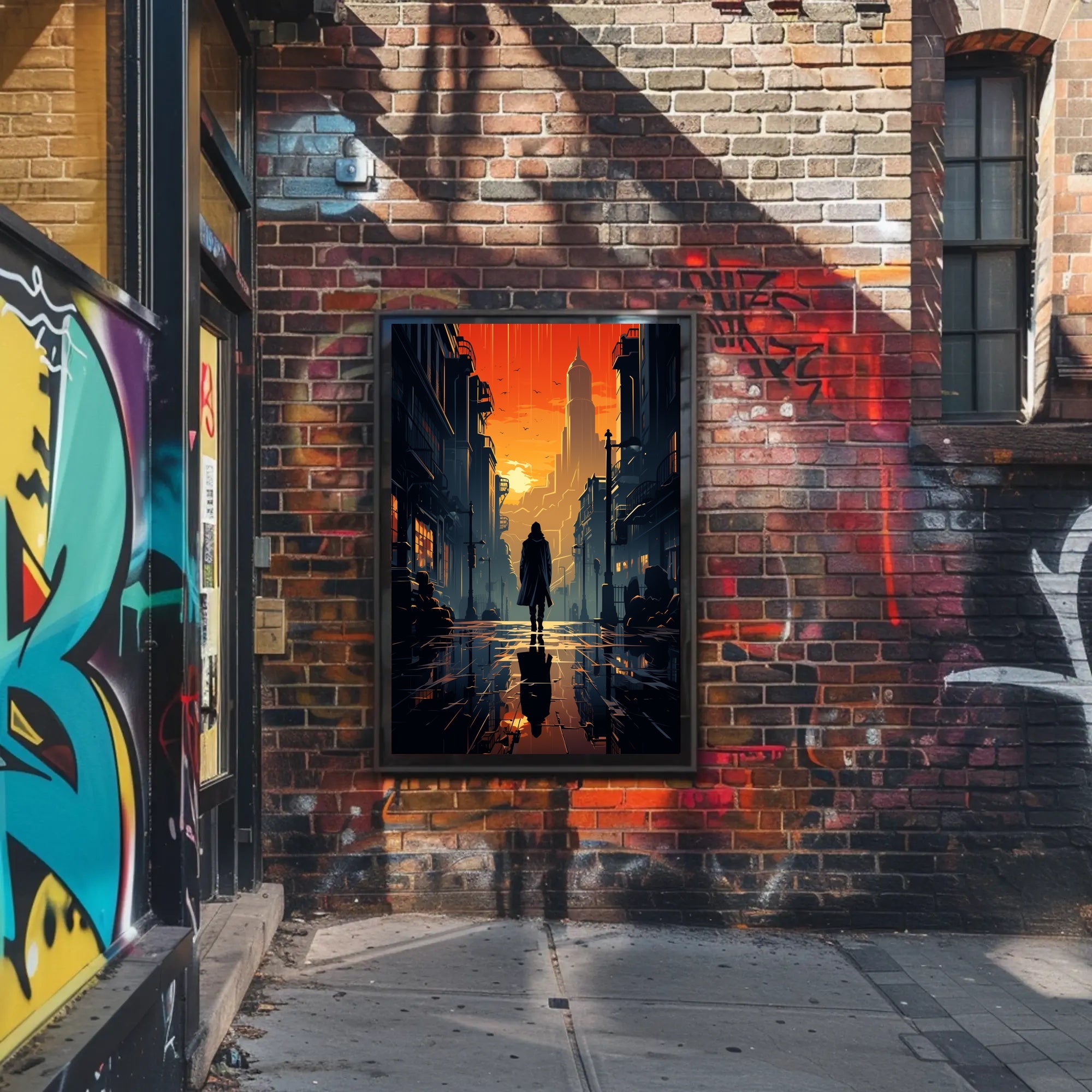 Sunset In The Cityscape Poster
