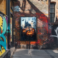 Gothic Ominous Castle Halloween-Themed Cultural Poster