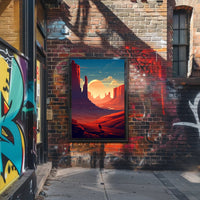 Desert Sunset Journey Poster PosterGoat