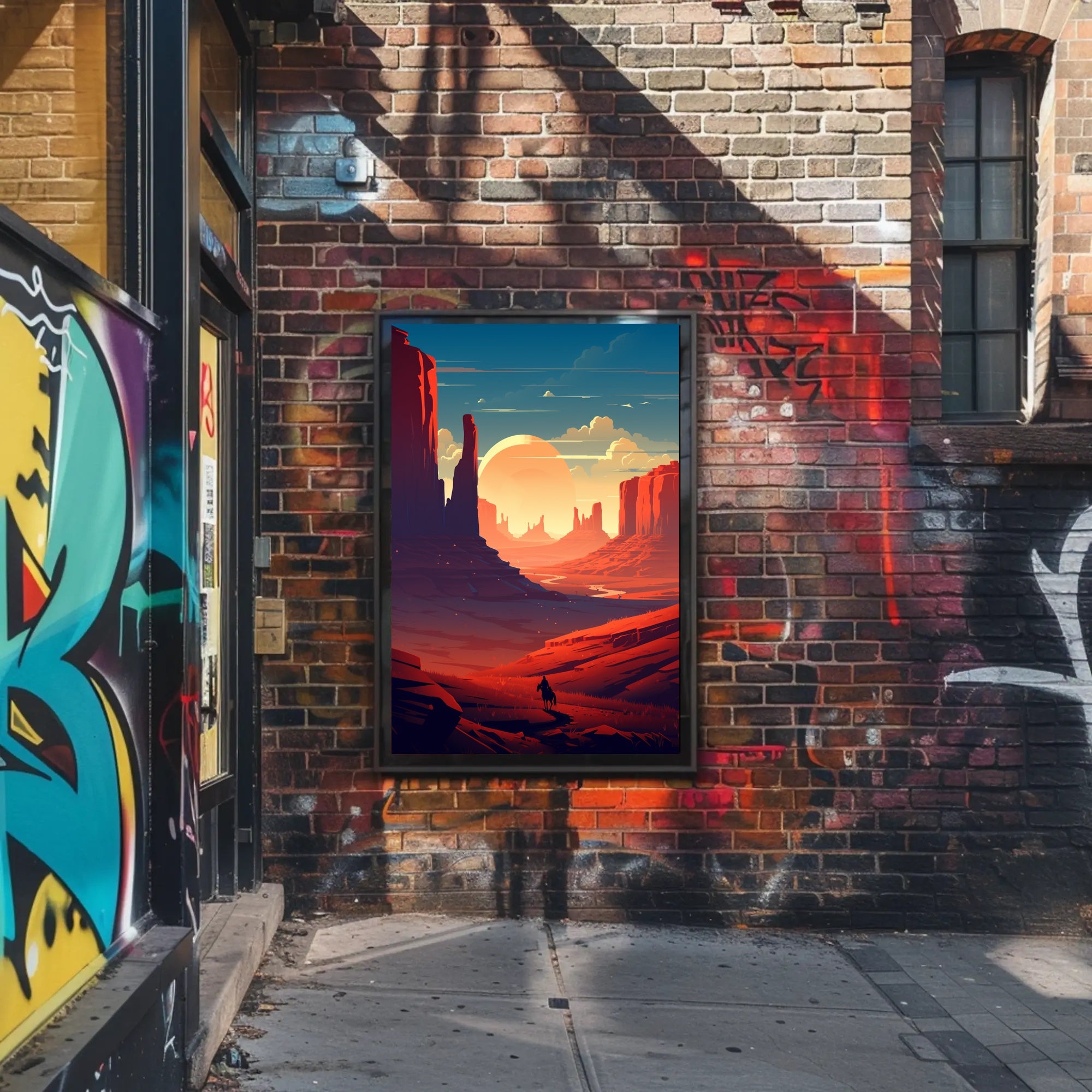 Desert Sunset Journey Poster PosterGoat