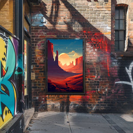 Desert Sunset Journey Poster PosterGoat