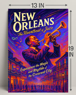 New Orleans The Heartbeat of Jazz Poster PosterGoat