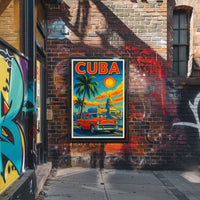 Vibrant Cuba Travel Poster