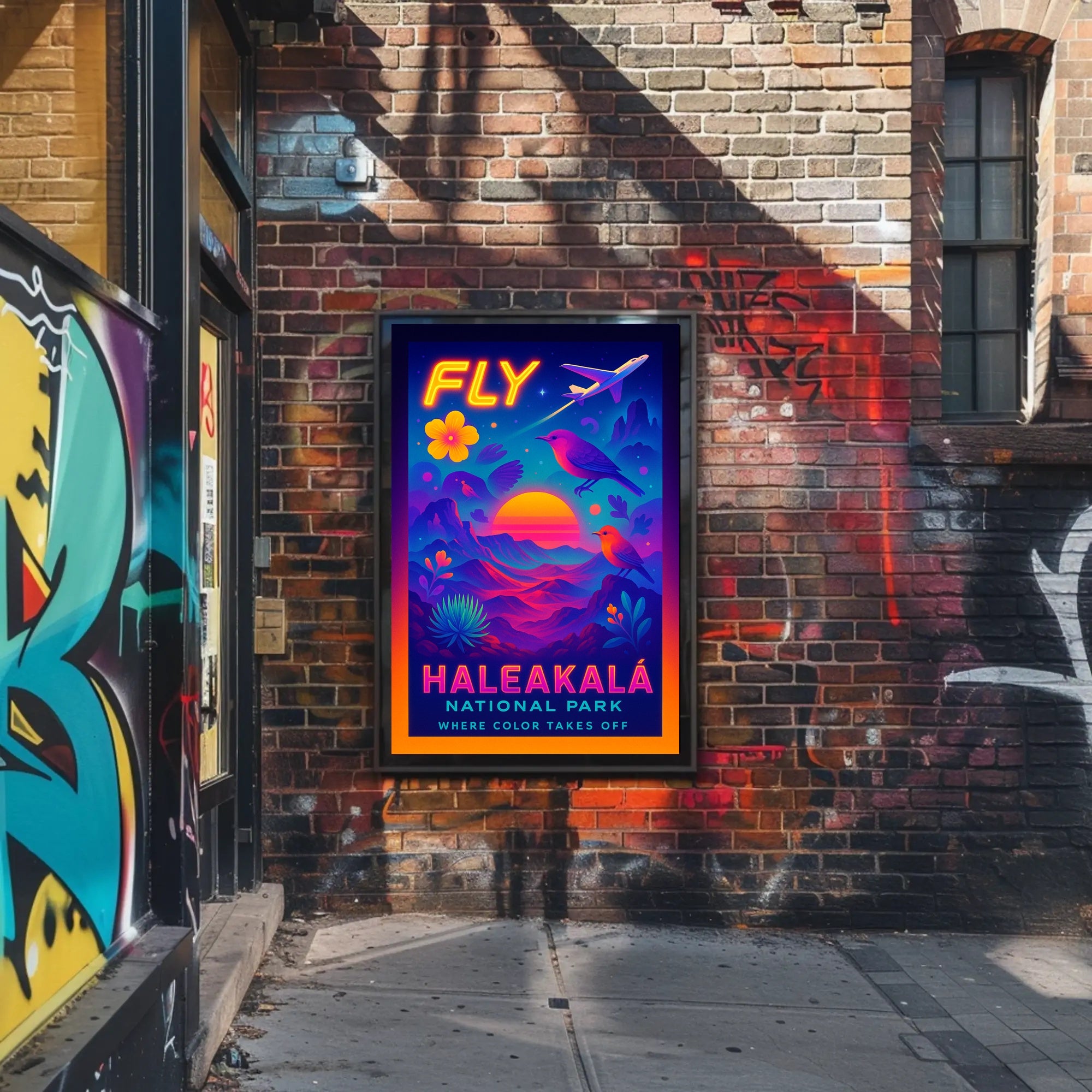 Fly to Haleakalā Wall Art Print