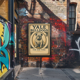 Yale Bulldogs Vintage Nostalgia Sports Poster