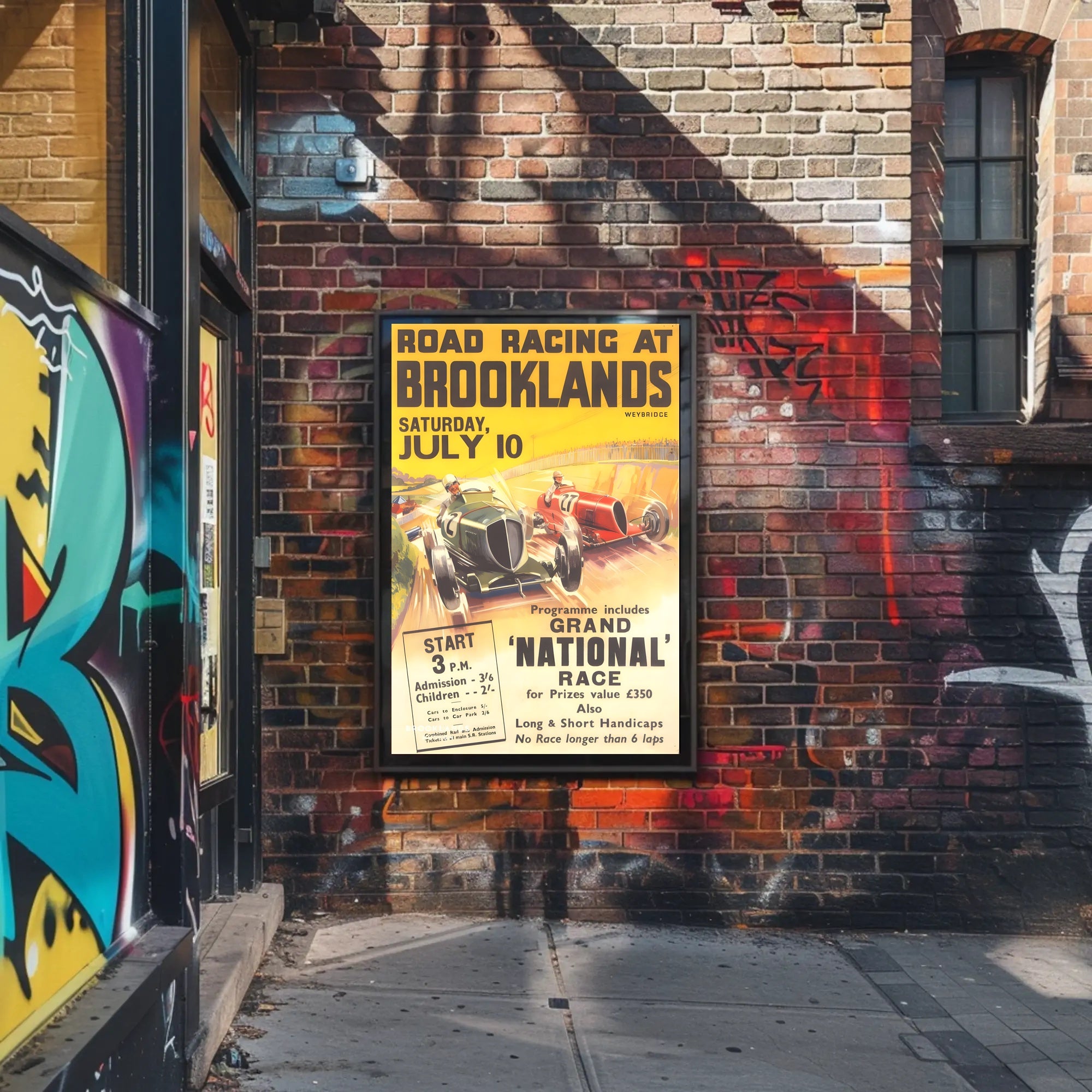 Road Racing at Brooklands Poster