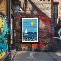 Seascape Poster Modern Coastal Wall Art Print
