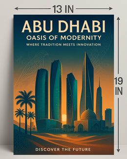 Abu Dhabi Skyline: Tradition Meets Modernity Travel Poster