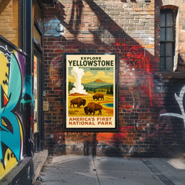 Explore Yellowstone Poster PosterGoat