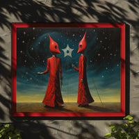 Surreal Starry Night Futuristic Sci-Fi Poster