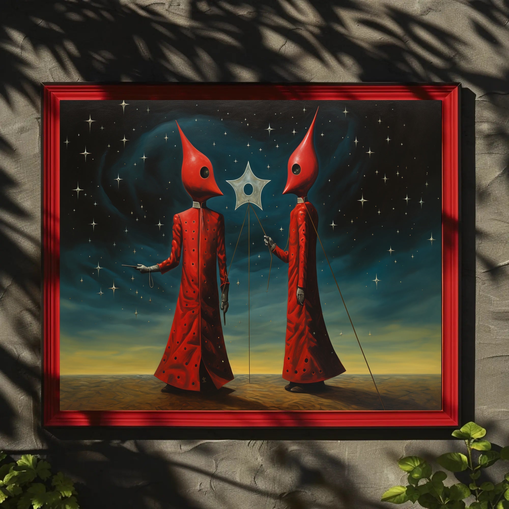 Surreal Starry Night Futuristic Sci-Fi Poster