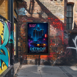 Detroit Motor City Recharged Wall Art Print PosterGoat