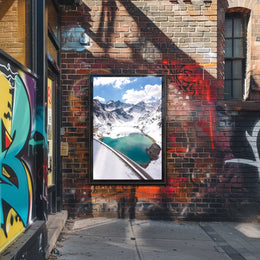 Stunning Alpine Lake and Mountain Landscape National Park Poster