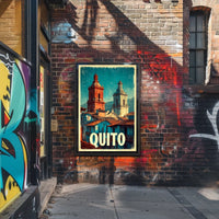 Quito Vintage Cityscape Poster