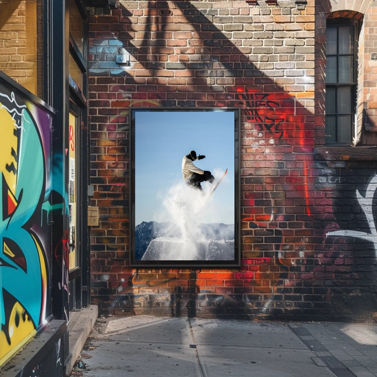 Snowboarder In Action Poster