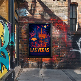 Las Vegas Nightlife Vibes Urban or Cityscape Poster PosterGoat