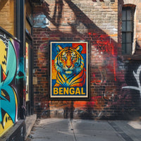 Bengal Tiger Mosaic Poster