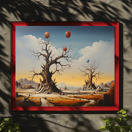 Surreal Landscape with Whimsical Eerie Fantasy Mythology Poster