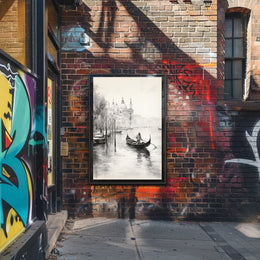 Gondola On A Venetian Canal Poster