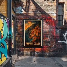 Amalfi Coast Poster Wall Art 18x24 Coastal Decor Gallery