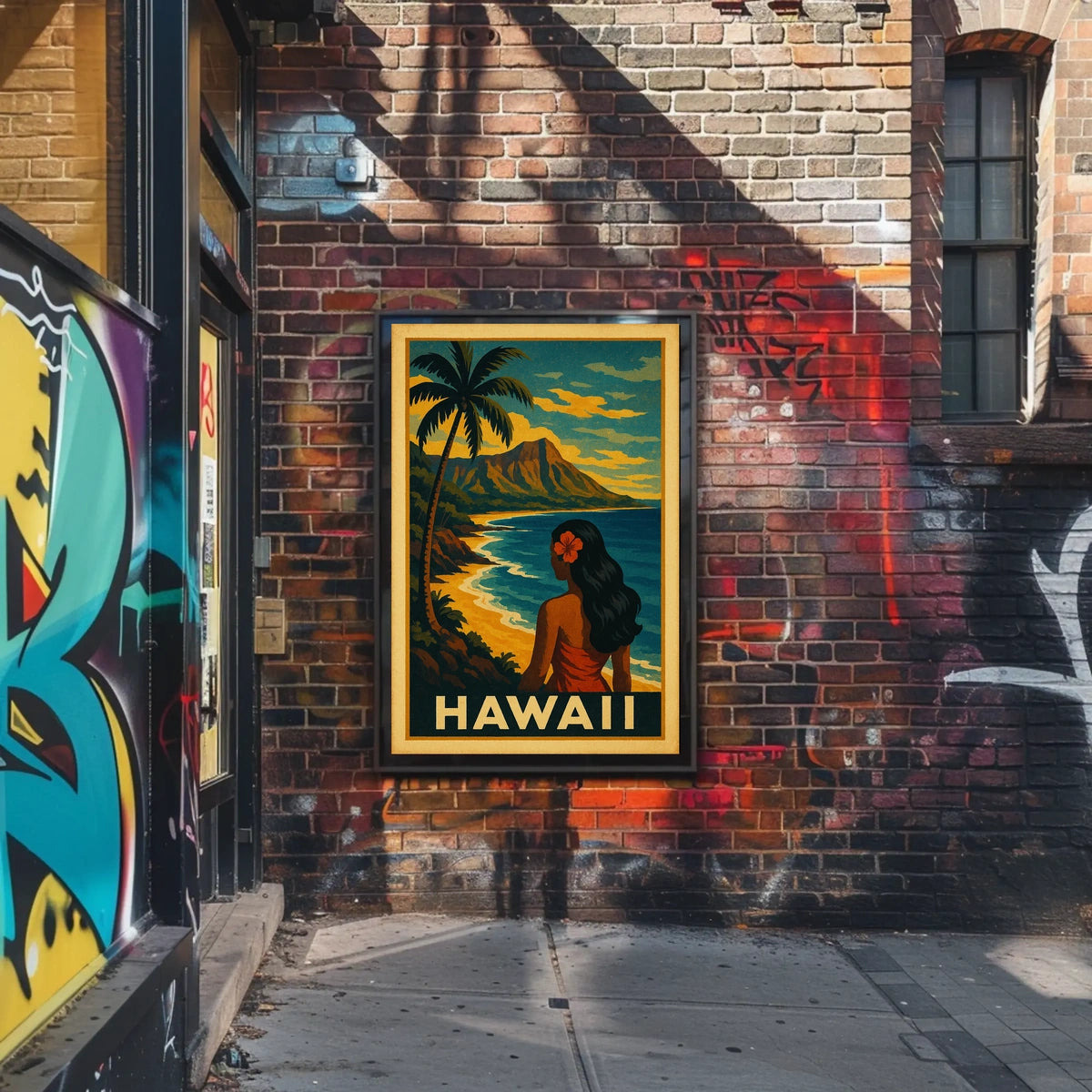 Hawaii Vintage Travel Poster