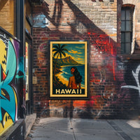 Hawaii Vintage Travel Poster