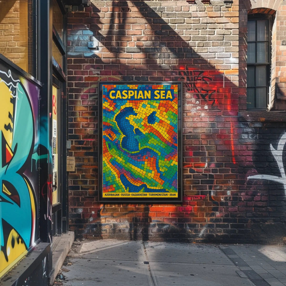 Caspian Sea Mosaic Poster