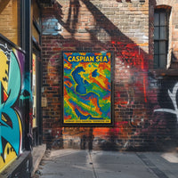 Caspian Sea Mosaic Poster
