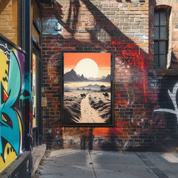 Desert Journey Western Landscape Artistic Poster